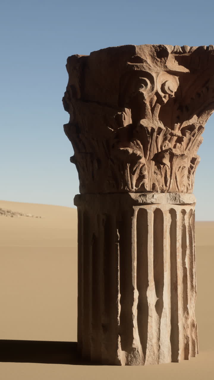 antigua columna en el desierto