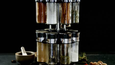 various spices in a container 4k