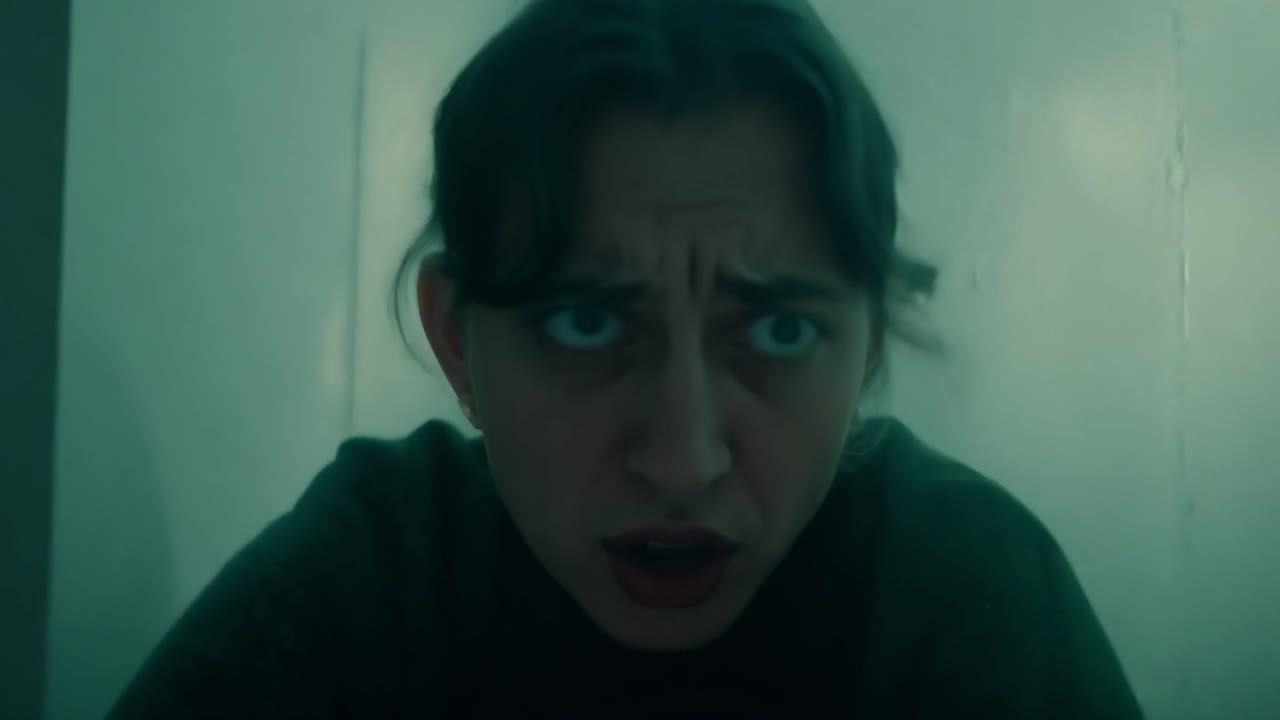 женщина, выглядящая напуганной.