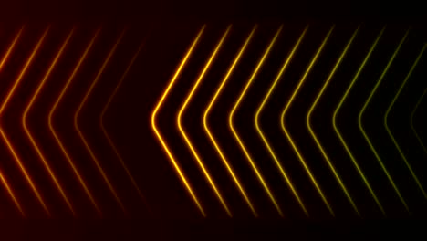 yellow orange abstract neon arrows tech motion background