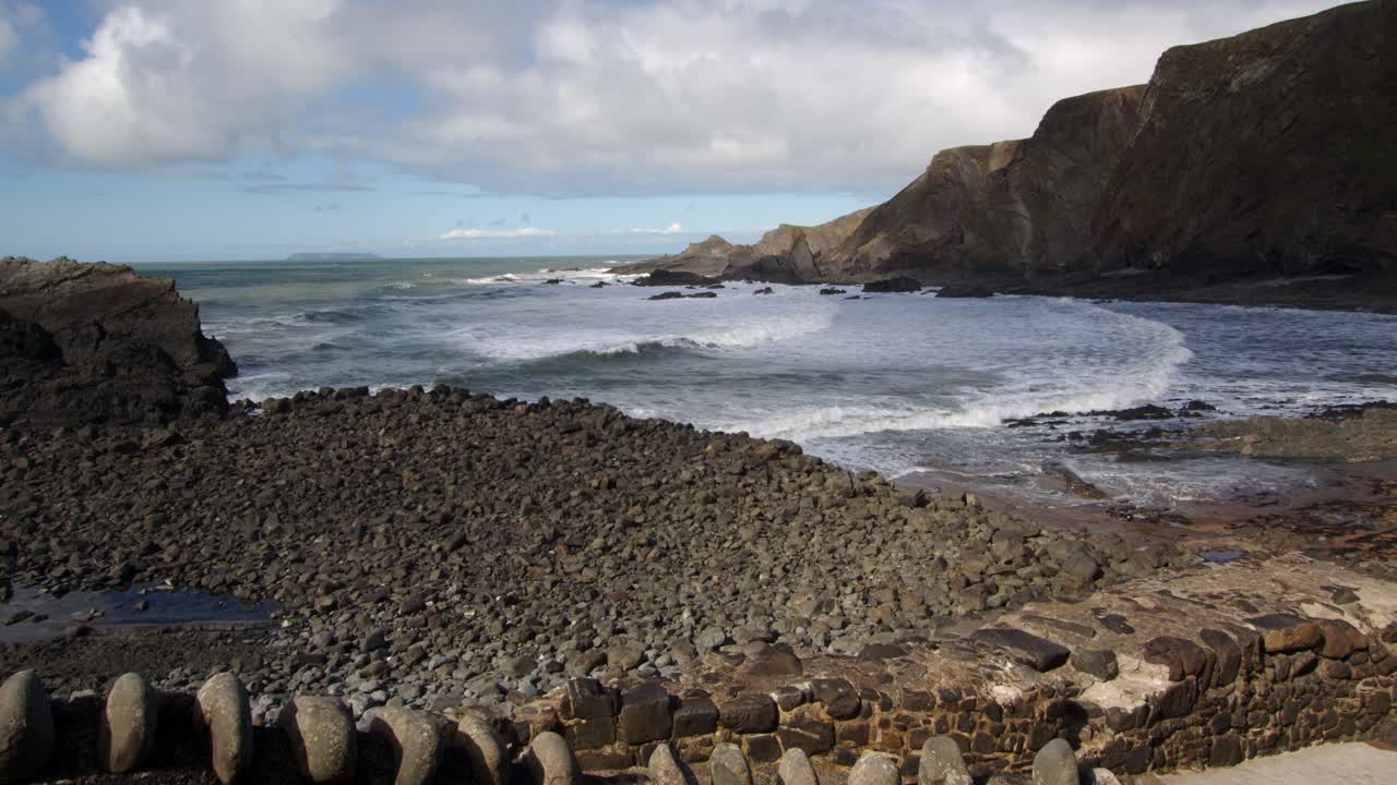 Extra wide shot of Eye cove looking out to sea