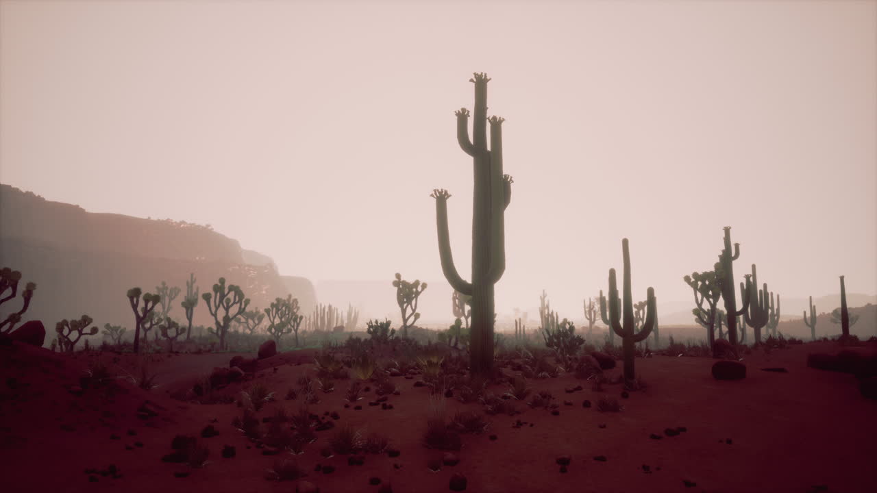 paisaje desértico con cactus