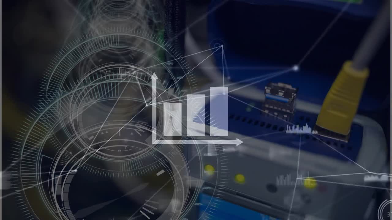 animación de gráficos y redes de conexiones con el servidor de procesamiento de datos