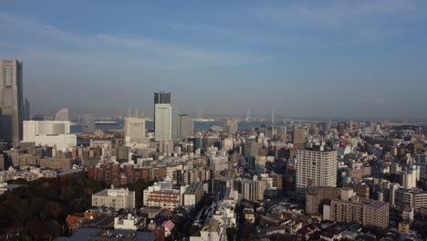 vista aérea del horizonte en yokohama