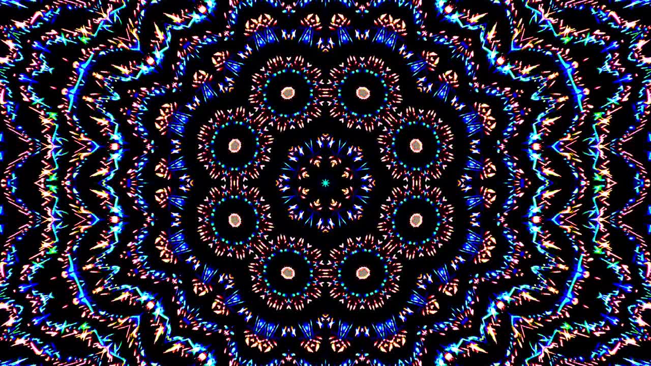 hermosas líneas abstractas brillando luz brillante conjunto suave rojo azul movimiento de color en fondo negro