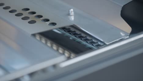 close up shot of gas fire flames from stainless-steel barbecue