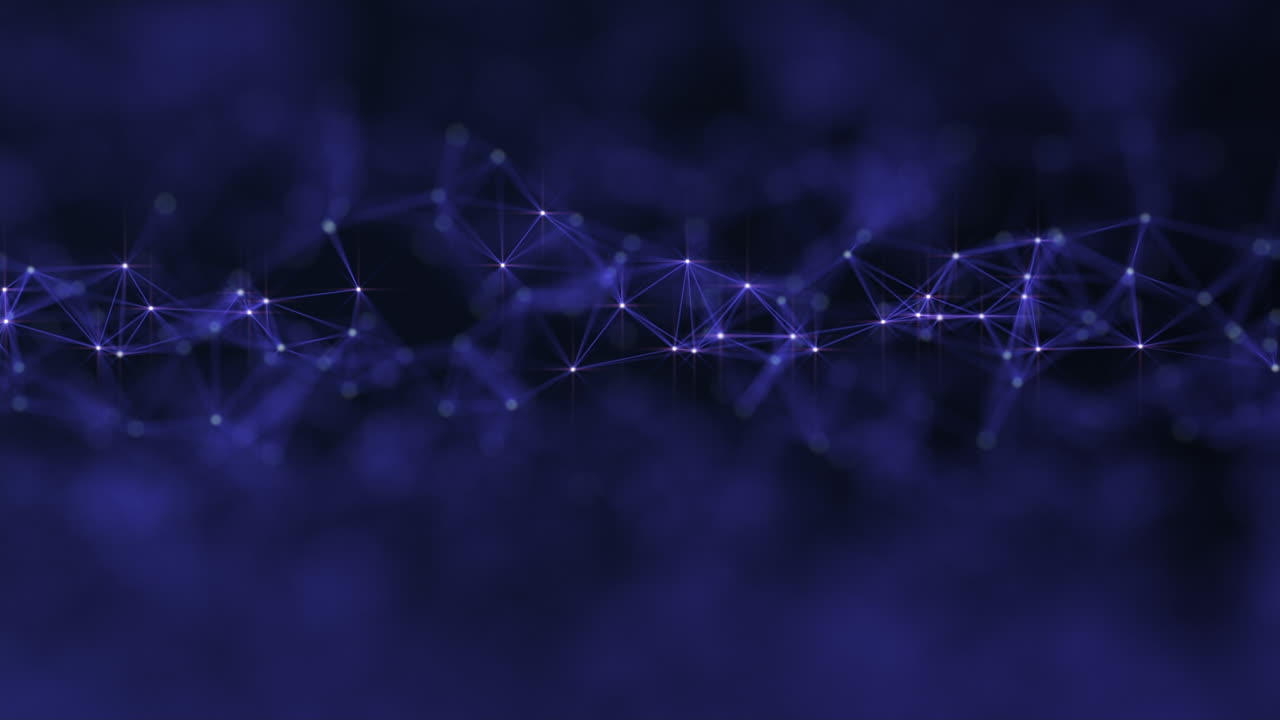 Futuristic AI Network Motion Background with Particles