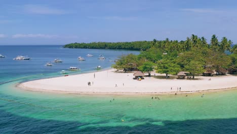 white sand beach on remote island in boracay, philippines