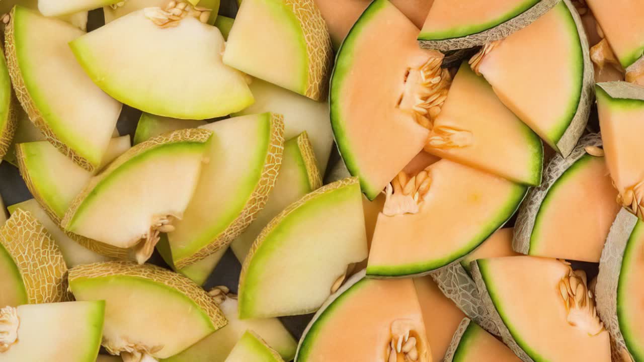 Fresh Sliced Melon. Fruit Background