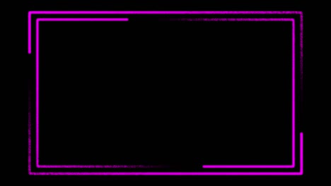fondo brillante de color rosa rectangular con borde de neón - bucle de animación sin costuras