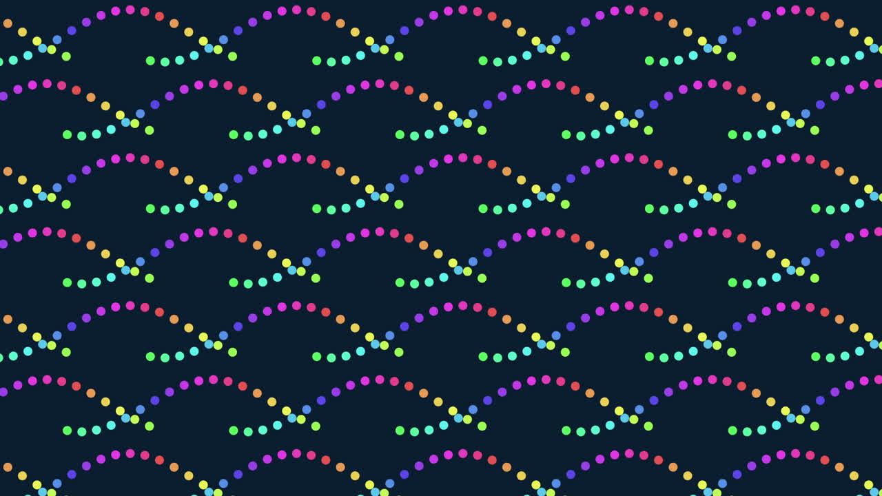 patrón futurista de ondas y puntos coloridos con degradado de neón