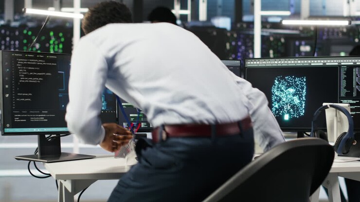 Server hub programmer using AI machine learning node tree software