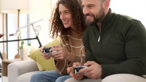 gaming, couple and video games with a woman