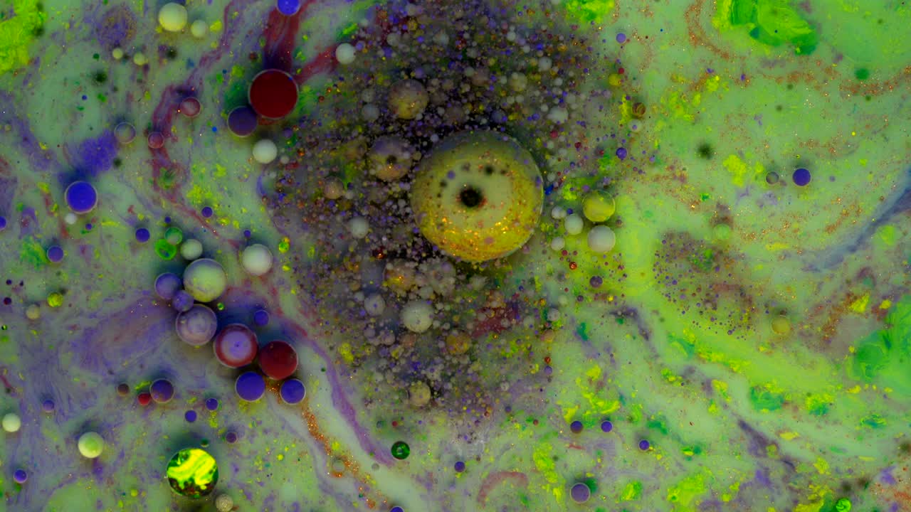 4k fondo de burbujas de aceite líquido abstracto