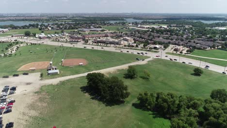 aerial view of little elm in texas