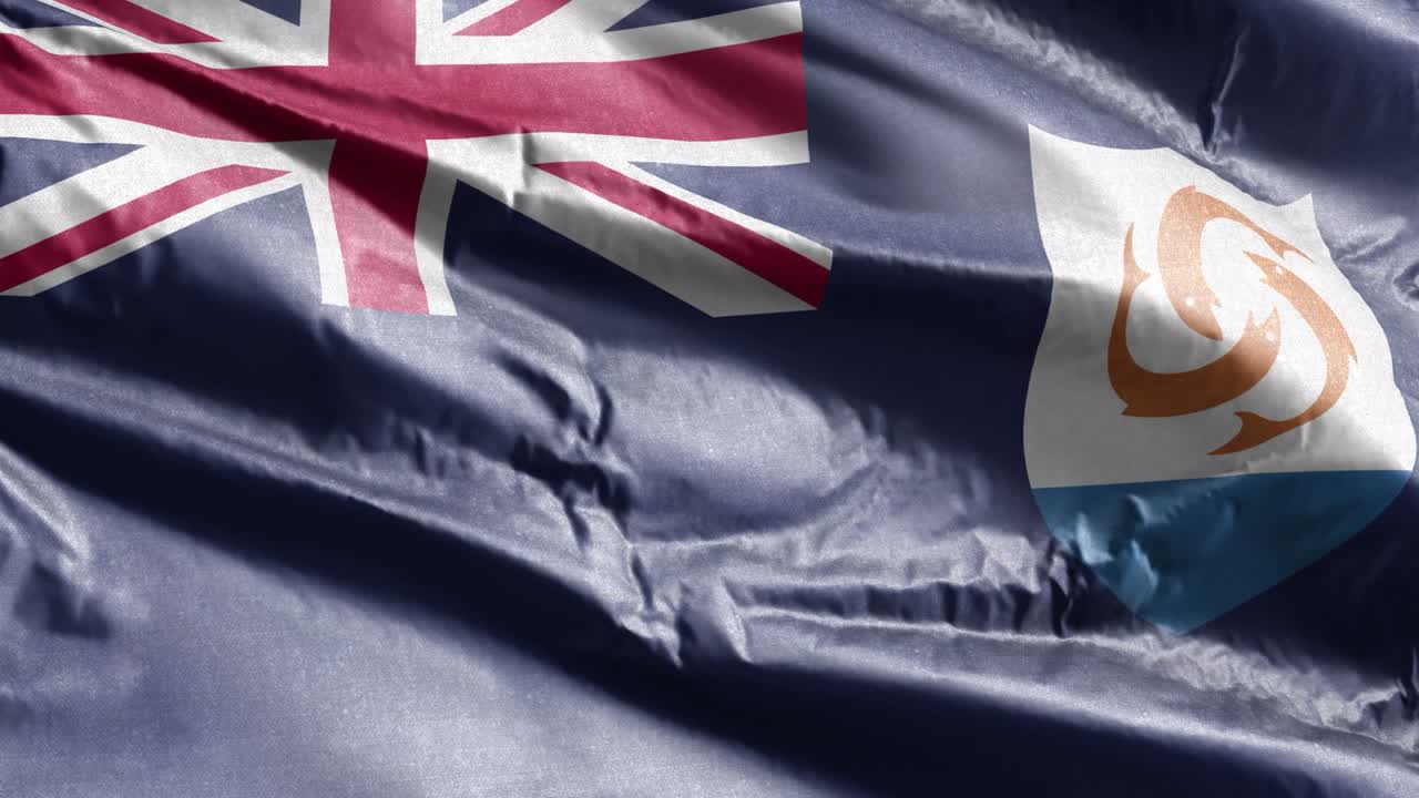 글라 섬유 발은 바람의 에 천천히 흔들리고, 글러 배너는 부드럽게 바람에 흔들려, 직물 섬유 조직은 완전한 채우기 배경, 20 초