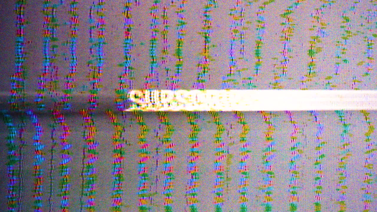 검은색과 색으로 구독, 타이틀 애니메이션 오류, 오류 아날로그 vhs 스타일