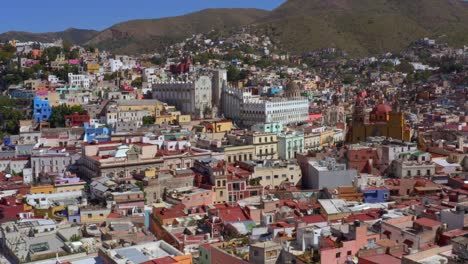 aerial: guanajuato city, mexico