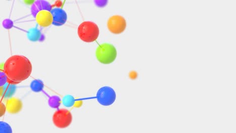 multicolored bubbles with changing connections