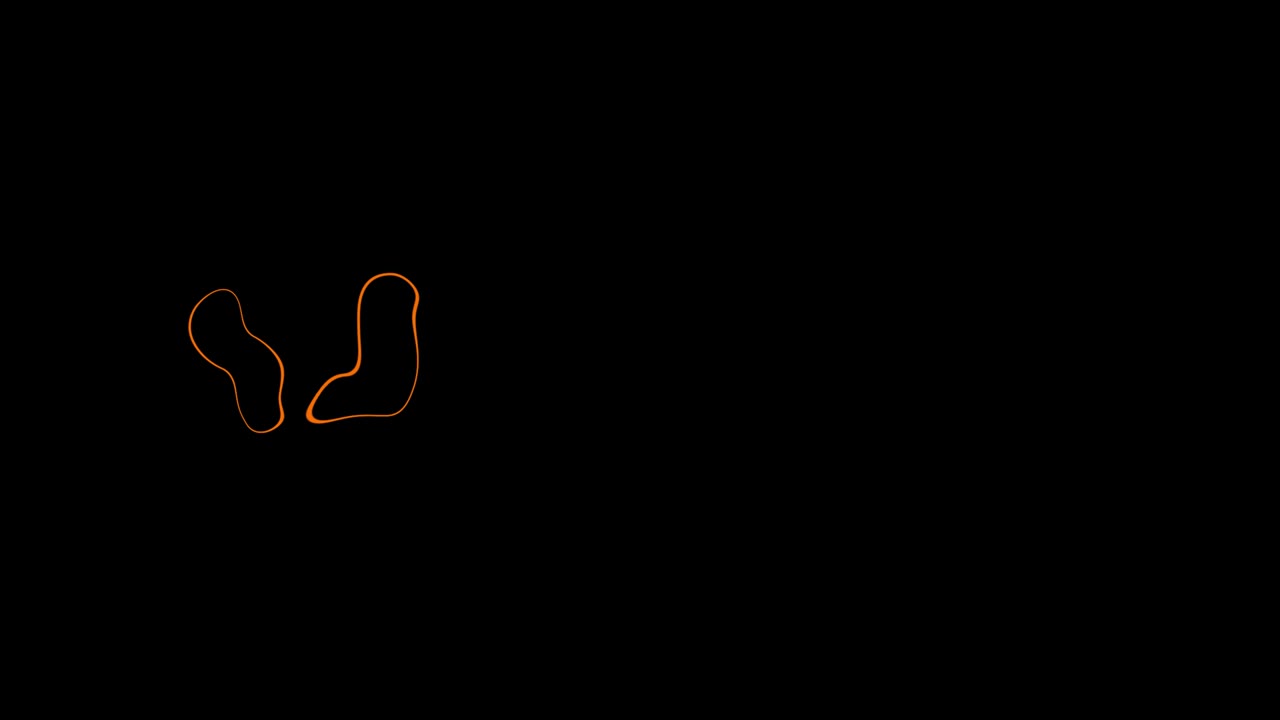 анимация движущейся графики с искаженным кругом распространения петли