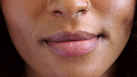 close-up of a smiling woman's face