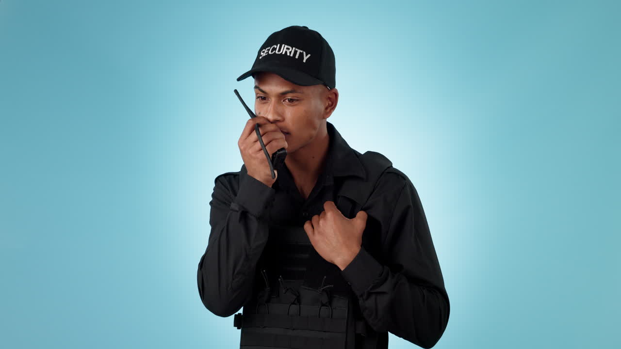 Security guard, studio walkie talkie
