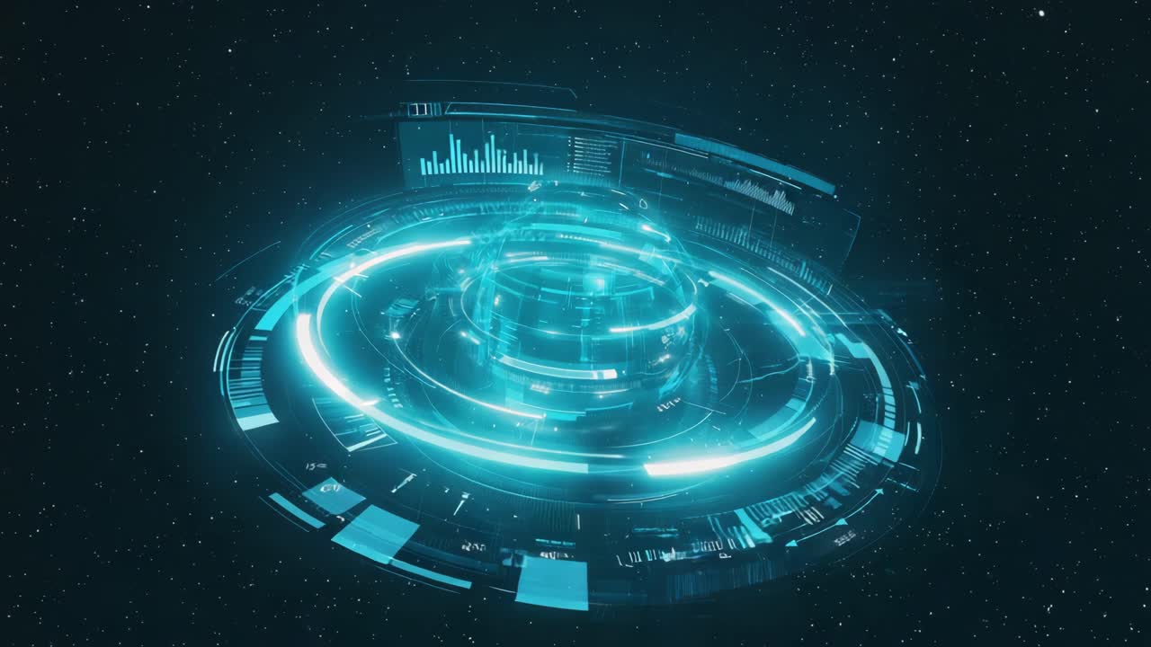 Futuristic HUD Technology Screen Display