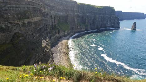 costal path from doolin to the cliffs of moher, a stop for a rest