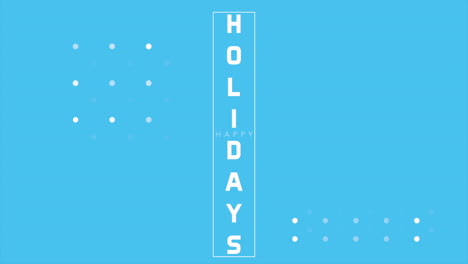 festive blue background with holidays in white dots