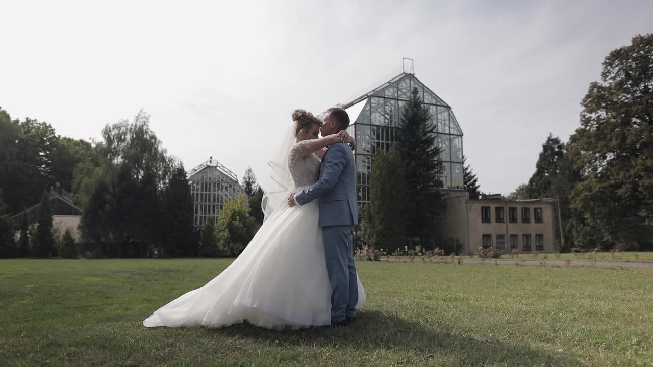 Bride and Groom Kissing at Wedding Ceremony