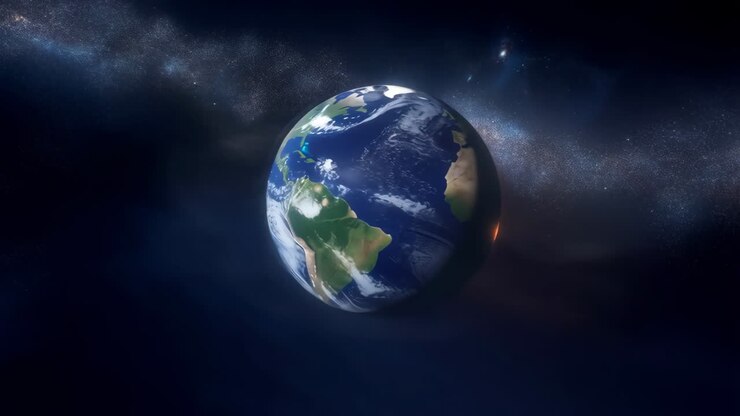 Planeten in de ruimte met een kosmische gloed