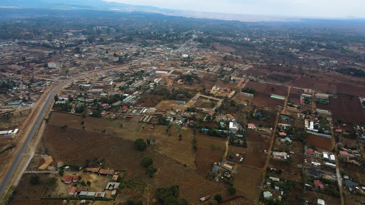 Vista drone del Kenya rurale
