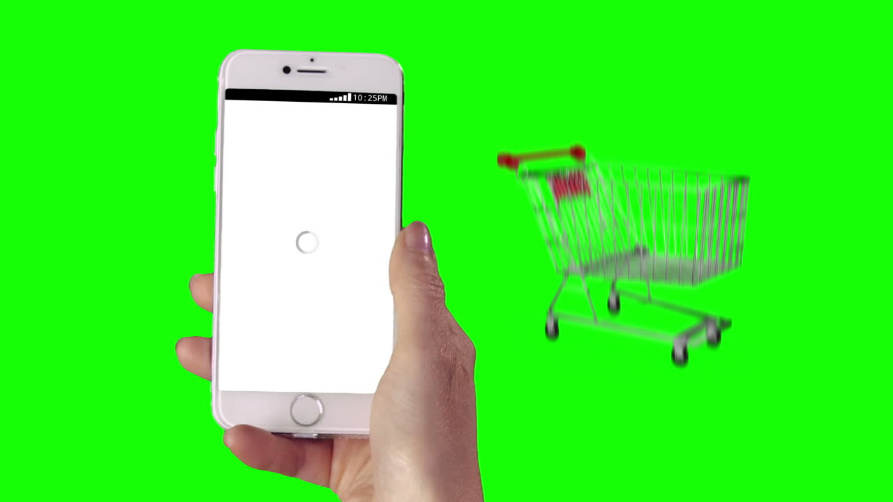 여성이 드폰으로 온라인에서 쇼핑을 합니다.