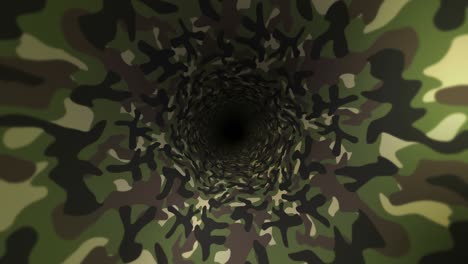 grünes tarnmuster hintergrund. militäruniformkonzept. abstrakte linien- und wellentextur. schleifenanimation.