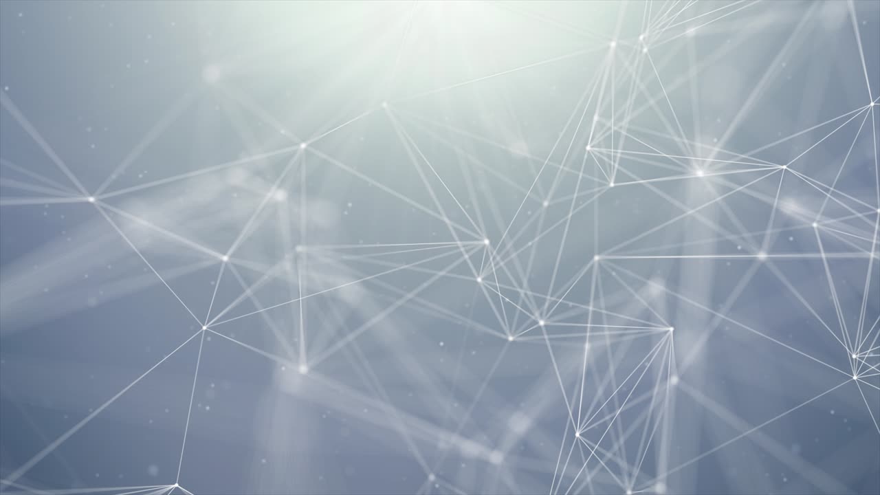 Looped futuristic technology molecular abstract plexus network