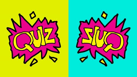 kinderen tekenen pop art naadloze achtergrond met thema van quiz