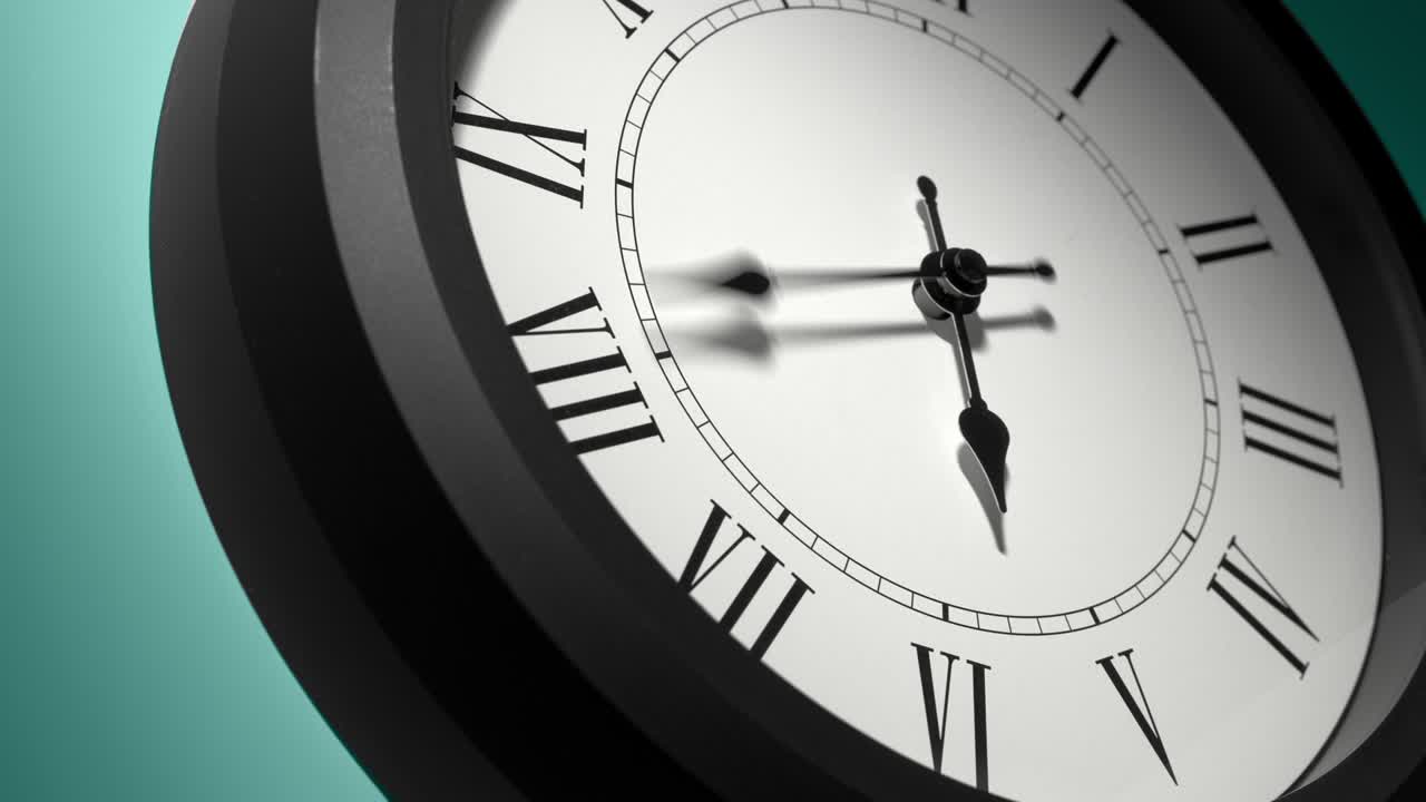 reloj latino en azul cian aguamarina celadón verde mar en el lapso de tiempo