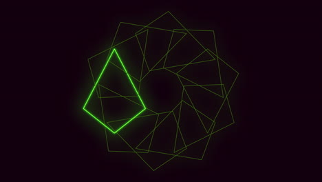 green diamond pattern on black gradient