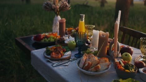 rustic outdoor dinner party