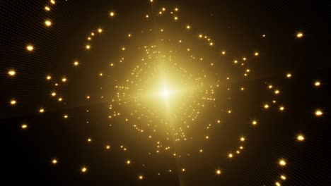 lazo de luz de evento de brillo amarillo del túnel vj