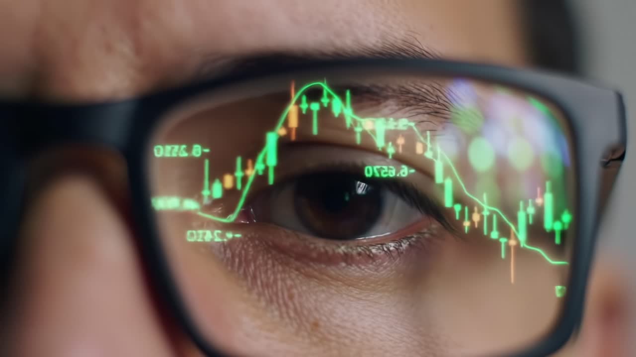 Analyzing Market Trends Through Glasses With Financial Data Reflected