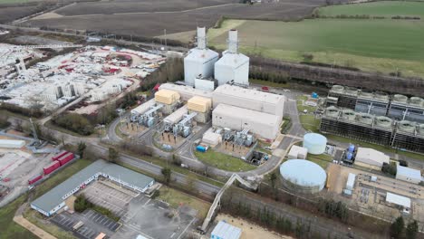 little barford power station st neots uk aerial footage 4k