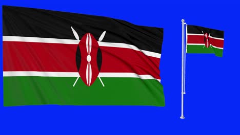 Green-Screen-Waving-Kenya-Flag-or-flagpole