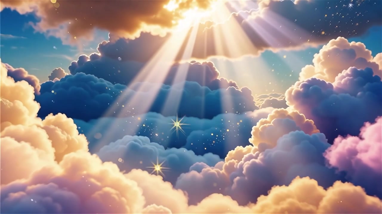 Christian Heavenly Light Worship Background