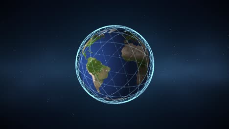 animation of earth rotating with a dynamic grid