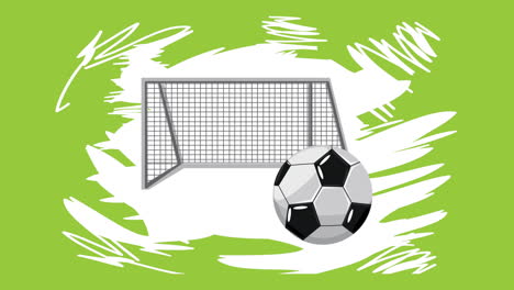 soccer goal and ball illustration