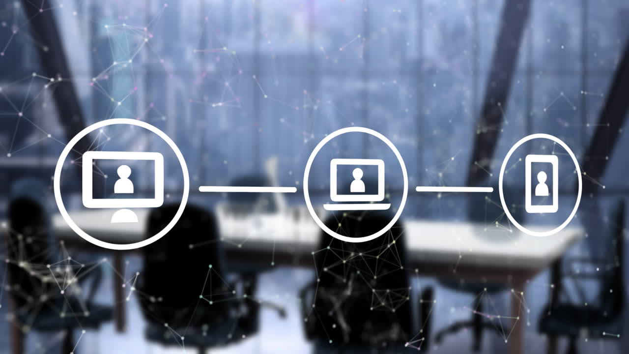 빈 사무실에 대한 연결 네트워크