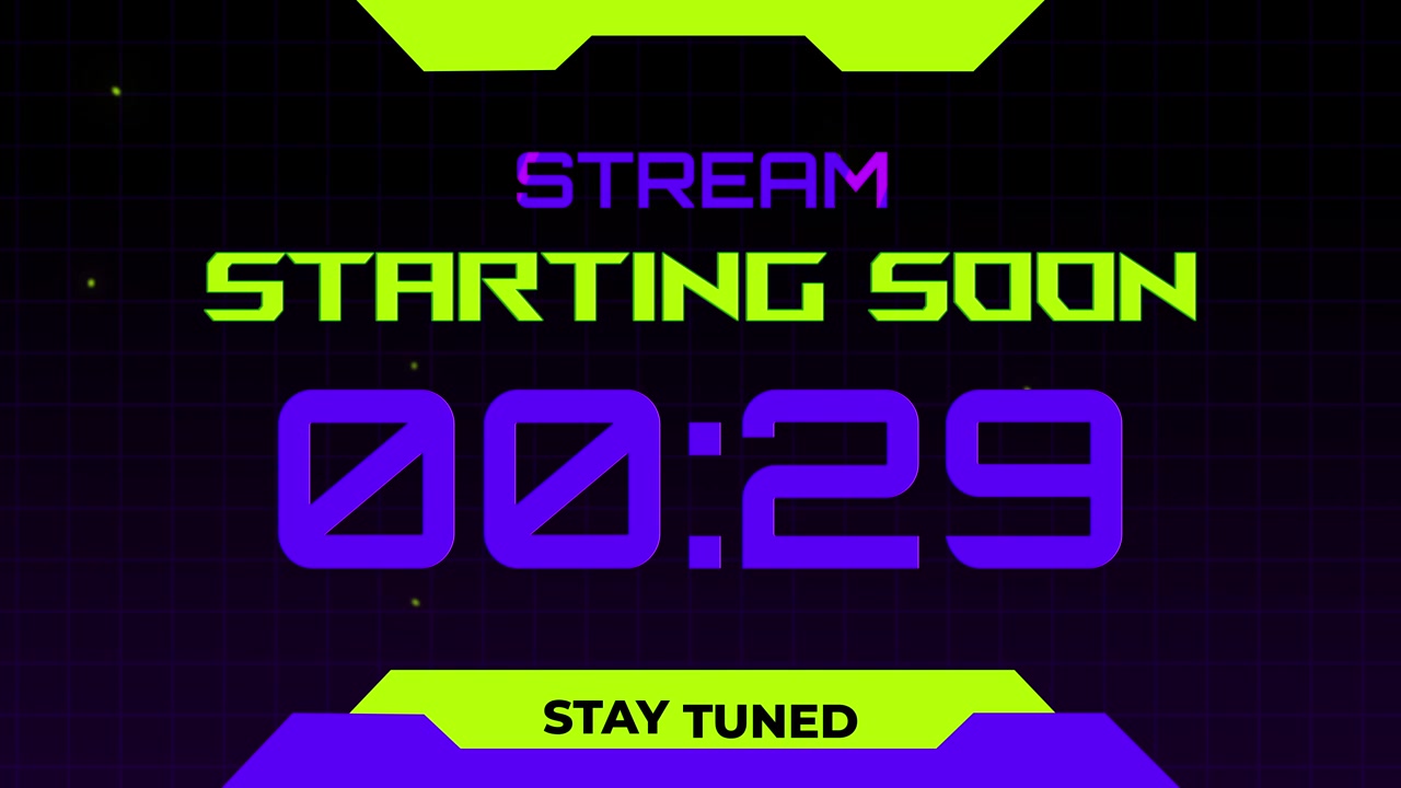 Digital Countdown Timer for Live Stream Starting Soon