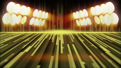 animación de líneas amarillas sobre luces puntuales sobre fondo negro
