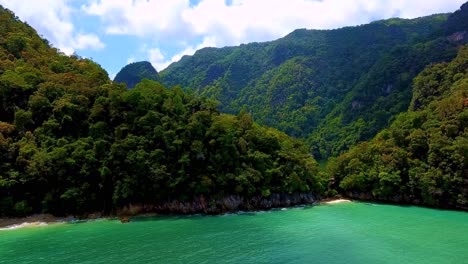 lake of pregnant maiden between hills langkawi malaysia